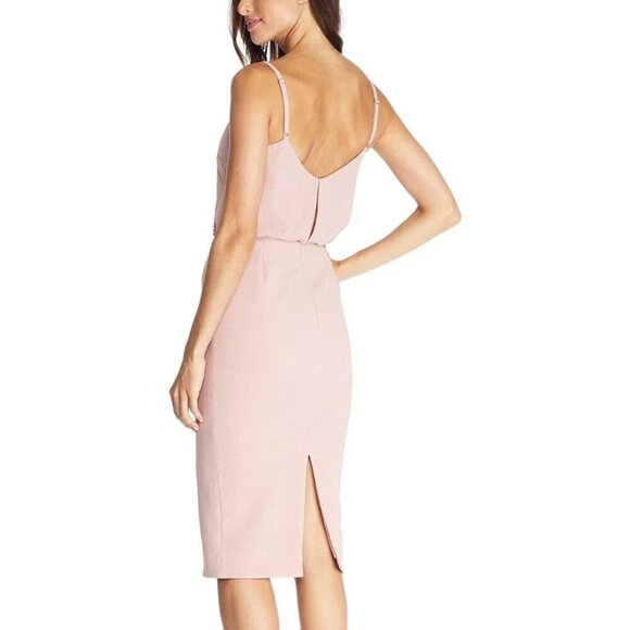 Dress the Population Alondra Sheath Cocktail Midi Dress in Blush – Size XL - Picture 3 of 8
